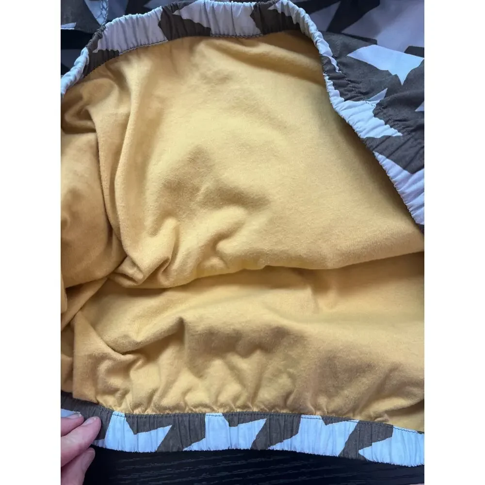 Mini Boden Star Print Pullover Windbreaker Jacket Kids 13-14 Yrs 1/4 Zip Hooded